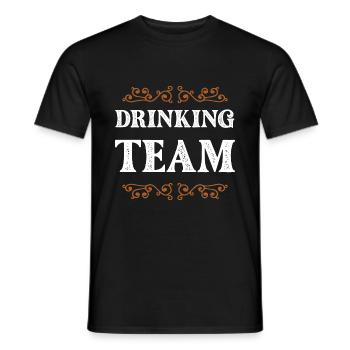 Drinking Crew - Männer T-Shirt - Schwarz - Vorne - AI Model Male 178 light (178cm)