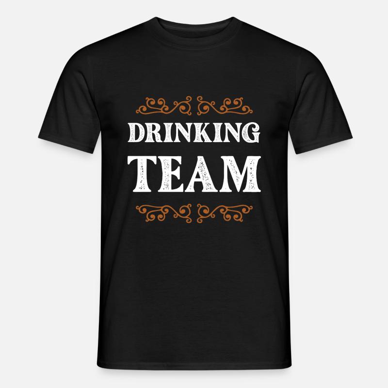 Drinking Crew - Männer T-Shirt - Schwarz