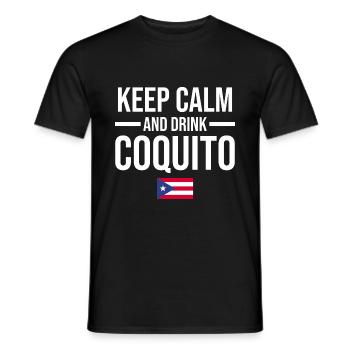 Puerto Rico | Puerto Ricaner Flagge Geschenkideen - Männer T-Shirt - Schwarz - Vorne - AI Model Male 178 light (178cm)