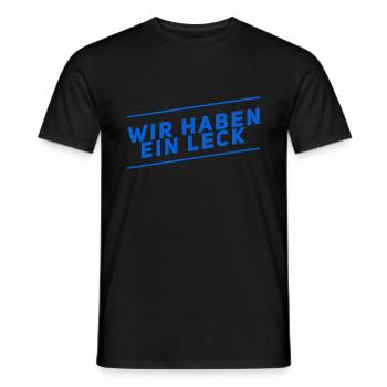 da ist ein Leck - Männer T-Shirt - Schwarz - Vorne - AI Model Male 178 light (178cm)