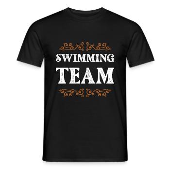 Équipe de natation - T-shirt homme - noir - Devant - AI Model Male 178 light (178cm)