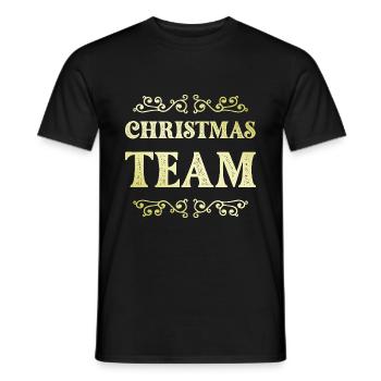 Christmas Team - Men's T-Shirt - black - Front - AI Model Male 178 light (178cm)