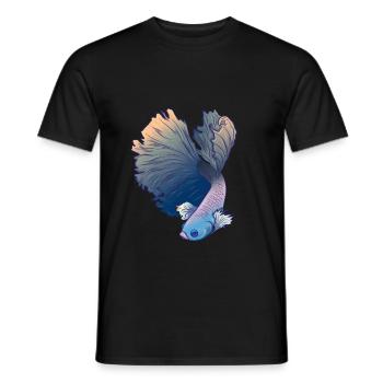 Betta Splendens Kampffisch Labyrinthfisch Geschenk - Männer T-Shirt - Schwarz - Vorne - AI Model Male 178 light (178cm)