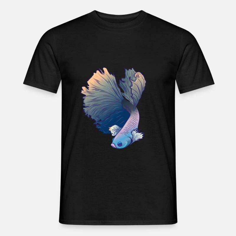 Betta Splendens Kampffisch Labyrinthfisch Geschenk - Männer T-Shirt - Schwarz