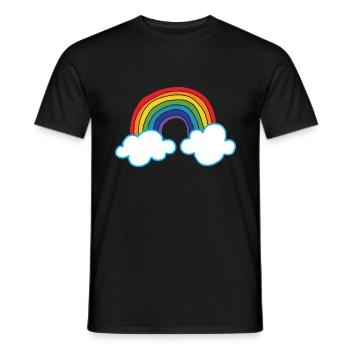 Rainbow: Gay Pride - Lesbian Pride - Männer T-Shirt - Schwarz - Vorne - AI Model Male 178 light (178cm)