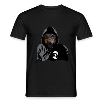 Doberman dog dog sport, Doberman - Men's T-Shirt - black - Front - AI Model Male 178 light (178cm)