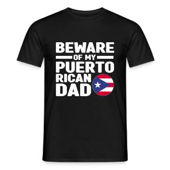 Puerto Rico | Puerto Ricaner Flagge Geschenkideen - Männer T-Shirt - Schwarz - Vorne - AI Model Male 178 light (178cm)