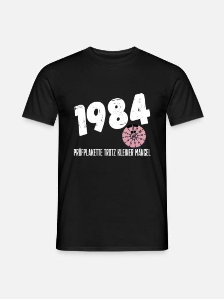 40. Geburtstag 1984 TÜV Lustig Geschenkidee - Männer T-Shirt - Schwarz