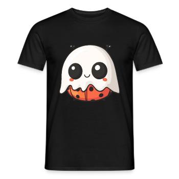 Ladybug Halloween Comic Ghost - Men's T-Shirt - black - Front - AI Model Male 178 light (178cm)