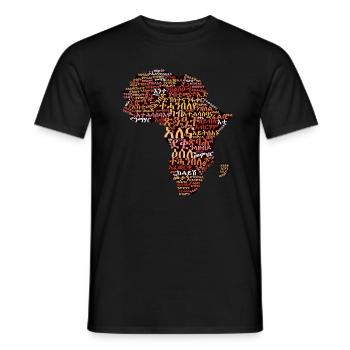 Abraham Afworqi song with African Map - Männer T-Shirt - Schwarz - Vorne - AI Model Male 178 light (178cm)