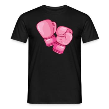 Boxing Fist Fight Pink Boxing Punch Gift - Men's T-Shirt - black - Front - AI Model Male 178 light (178cm)
