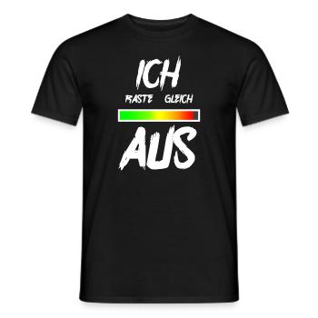 ich raste gleich aus Stress genervt funny lustig - Männer T-Shirt - Schwarz - Vorne - AI Model Male 178 light (178cm)
