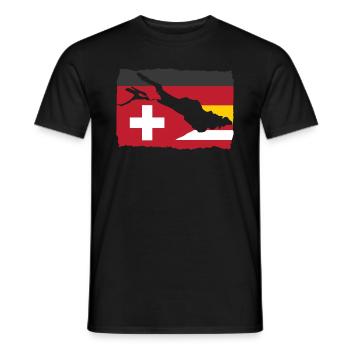 Holiday region Lake Constance Germany Switzerland Austria - Men's T-Shirt - black - Front - AI Model Male 178 light (178cm)