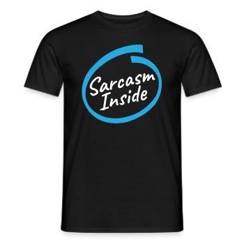 Nerdy Sarcasm Inside Humor - Men's T-Shirt - black - Front - AI Model Male 178 light (178cm)
