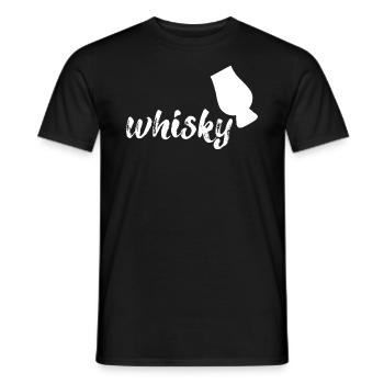 Whisky, weiß - Männer T-Shirt - Schwarz - Vorne - AI Model Male 178 light (178cm)