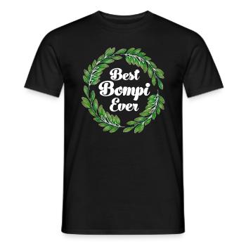 Best Bompa Belgium Grandpa Flemish Father Flanders - Men's T-Shirt - black - Front - AI Model Male 178 light (178cm)