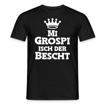 Mi Grospi isch der bescht Opa Schweiz Grosspapi - Männer T-Shirt - Schwarz - Vorne - AI Model Male 178 light (178cm)