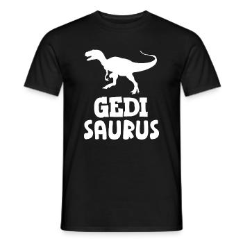 Gedi Saurus Wöd Gedi Patenonkel Österreich - Männer T-Shirt - Schwarz - Vorne - AI Model Male 178 light (178cm)