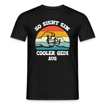 So sieht ein cooler Gedi aus Wöd Gedi Patenonkel - Männer T-Shirt - Schwarz - Vorne - AI Model Male 178 light (178cm)