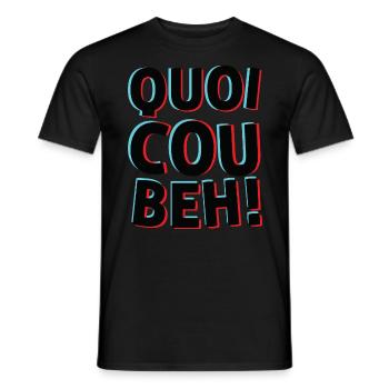 Humour Quoicoubeh t'as les cramptés ? Apayinye - T-shirt homme - noir - Devant - AI Model Male 178 light (178cm)