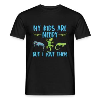 Gecko - Männer T-Shirt - Schwarz - Vorne - AI Model Male 178 light (178cm)