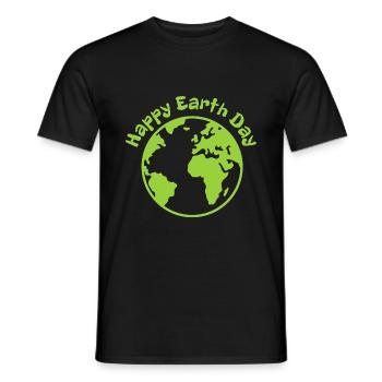 Happy Earth Day - Men's T-Shirt - black - Front - AI Model Male 178 light (178cm)