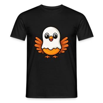 Turquie Halloween Bande dessinée fantôme - T-shirt homme - noir - Devant - AI Model Male 178 light (178cm)