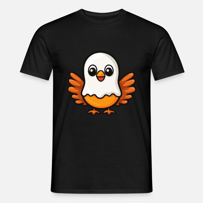 Turkey Halloween Comic Ghost - Men's T-shirt - black