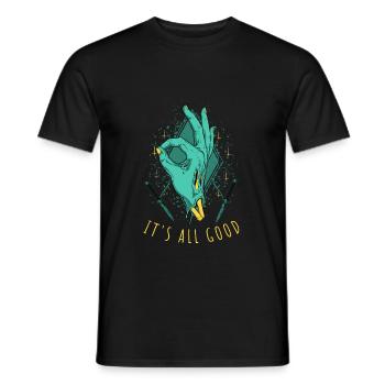 IT S ALL GOOD - Männer T-Shirt - Schwarz - Vorne - AI Model Male 178 light (178cm)