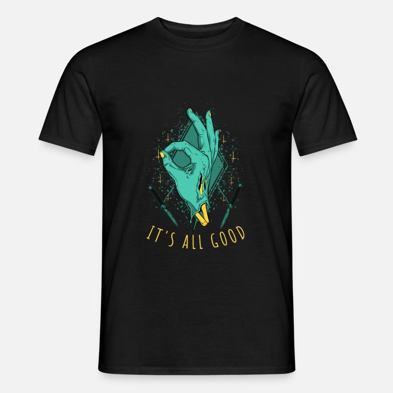 IT S ALL GOOD - Männer T-Shirt - Schwarz