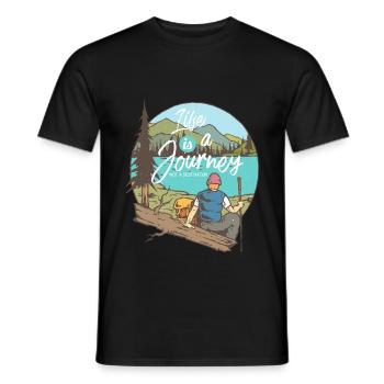 Die Reise - Männer T-Shirt - Schwarz - Vorne - AI Model Male 178 light (178cm)
