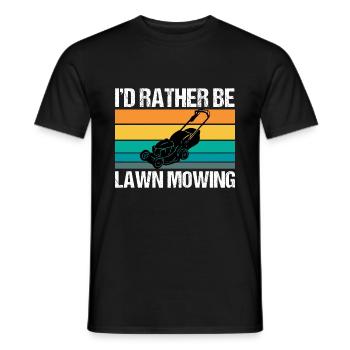 Ich wäre lieber Rasenmähen Mowologe Mähtraktor - Männer T-Shirt - Schwarz - Vorne - AI Model Male 178 light (178cm)