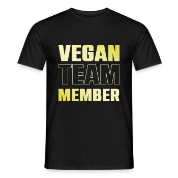 Vegan Team - Männer T-Shirt - Schwarz - Vorne - AI Model Male 178 light (178cm)