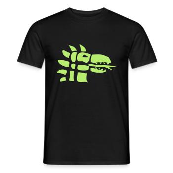 Dragon | Dragon head Dragons | Fire | reptile - Men's T-Shirt - black - Front - AI Model Male 178 light (178cm)
