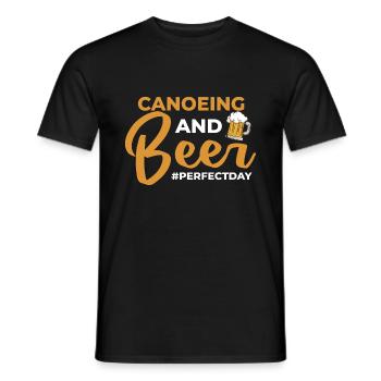 Canoeing and Beer perfectday Kanu - Männer T-Shirt - Schwarz - Vorne - AI Model Male 178 light (178cm)
