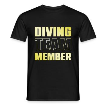 Diving Team - Men's T-Shirt - black - Front - AI Model Male 178 light (178cm)
