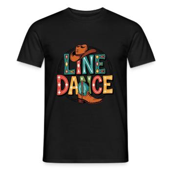 La danse en ligne : mon hobby - ma passion - mon truc - T-shirt homme - noir - Devant - AI Model Male 178 light (178cm)
