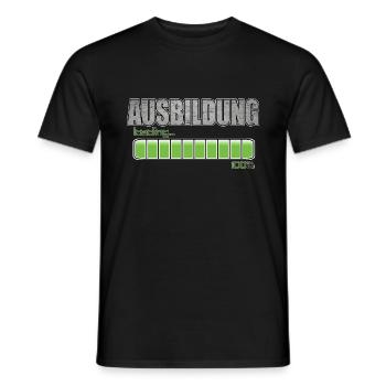 Ausbildung loading 100% Ausbildung abgeschlossen - Männer T-Shirt - Schwarz - Vorne - AI Model Male 178 light (178cm)