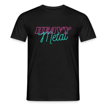HEAVY METAL - Rock - Men's T-Shirt - black - Front - AI Model Male 178 light (178cm)