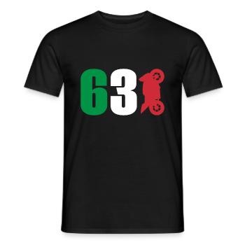 63 Moto Sport automobile Italie - T-shirt homme - noir - Devant - AI Model Male 178 light (178cm)