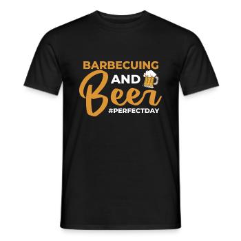 Barbecuing and Beer perfectday Grillen - Männer T-Shirt - Schwarz - Vorne - AI Model Male 178 light (178cm)