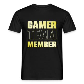 Gamer Team - Männer T-Shirt - Schwarz - Vorne - AI Model Male 178 light (178cm)
