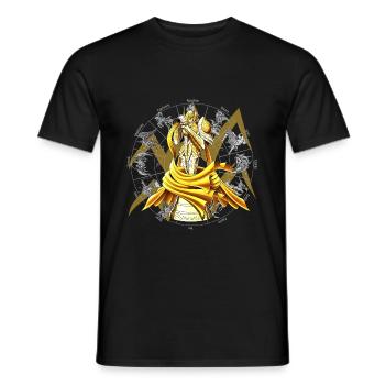Wassermann Tierkreis Göttliche Rüstung - Männer T-Shirt - Schwarz - Vorne - AI Model Male 178 light (178cm)