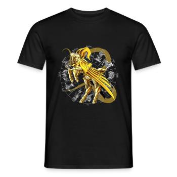 Capricorn Zodiac Divine Armor - Men's T-Shirt - black - Front - AI Model Male 178 light (178cm)