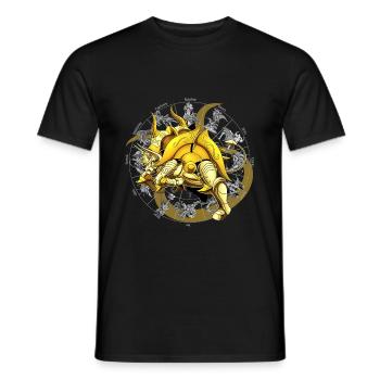 Taurus Zodiac Divine Armor - Men's T-Shirt - black - Front - AI Model Male 178 light (178cm)