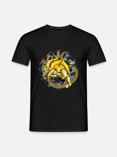 Armure Divine du Zodiaque Taureau - T-shirt homme - noir