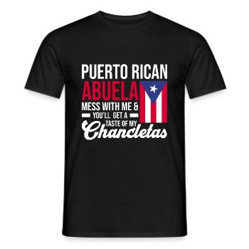 Puerto Rico Flagge | Puerto Ricaner Geschenkideen - Männer T-Shirt - Schwarz - Vorne - AI Model Male 178 light (178cm)