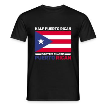 Puerto Rico | Puerto Ricaner Flagge Geschenkideen - Männer T-Shirt - Schwarz - Vorne - AI Model Male 178 light (178cm)