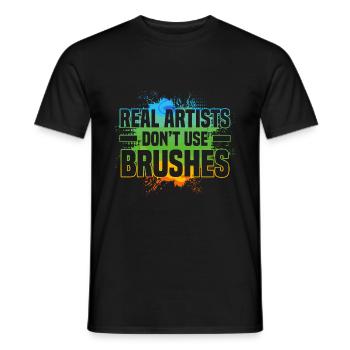 Acrylgießen - Männer T-Shirt - Schwarz - Vorne - AI Model Male 178 light (178cm)
