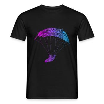 Paraglider feather feather light paraglider - Men's T-Shirt - black - Front - AI Model Male 178 light (178cm)